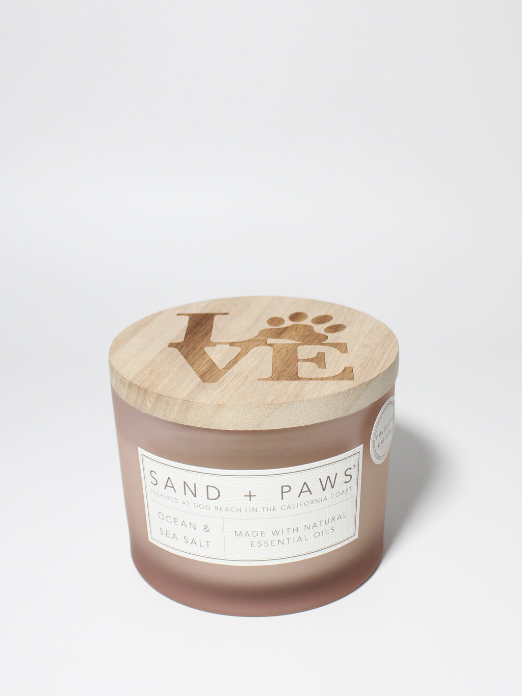 Luxurious Sand + Paws Ocean & Sea Salt 12 oz scented candle