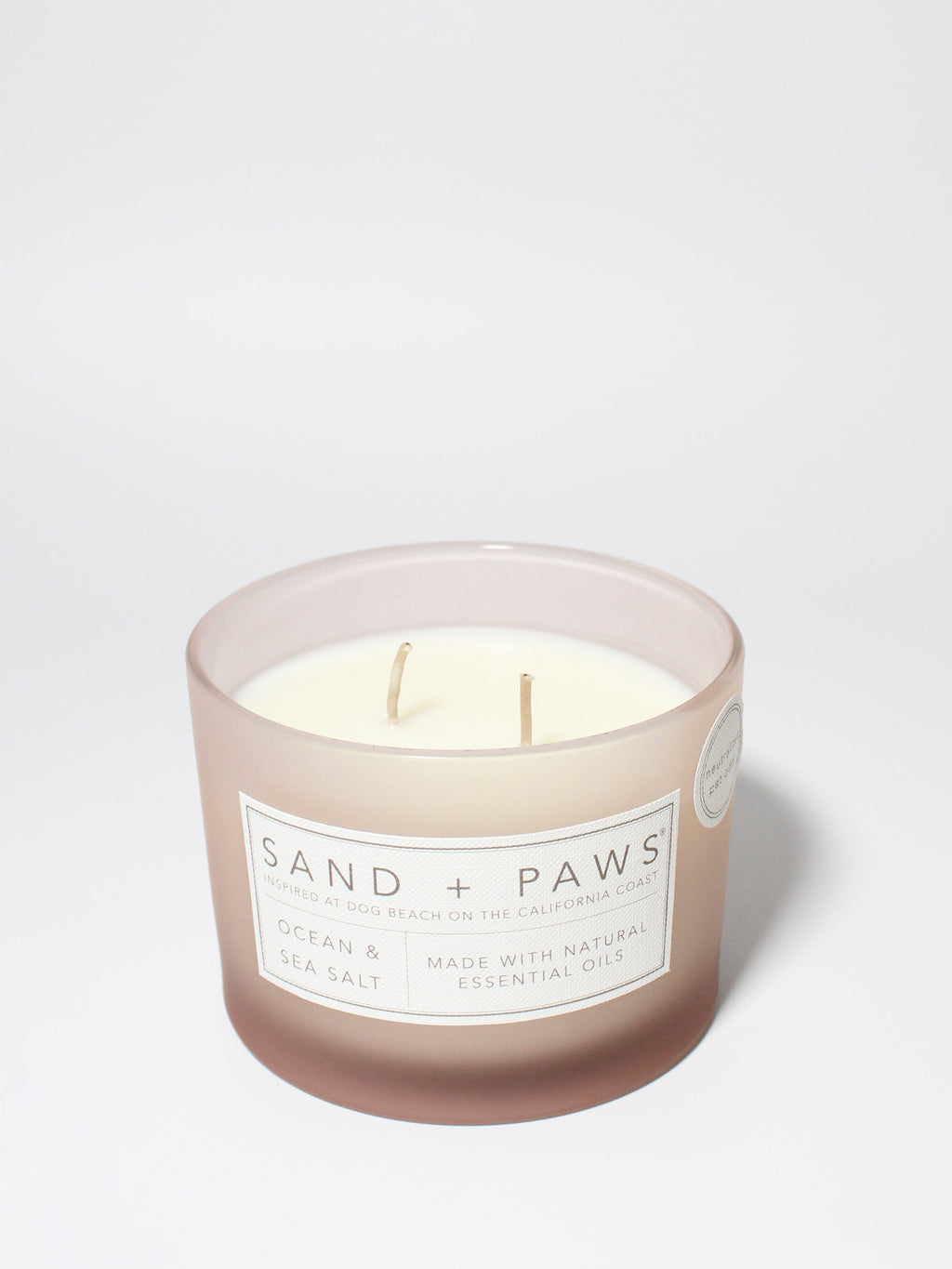 Luxurious Sand + Paws Ocean & Sea Salt 12 oz scented candle