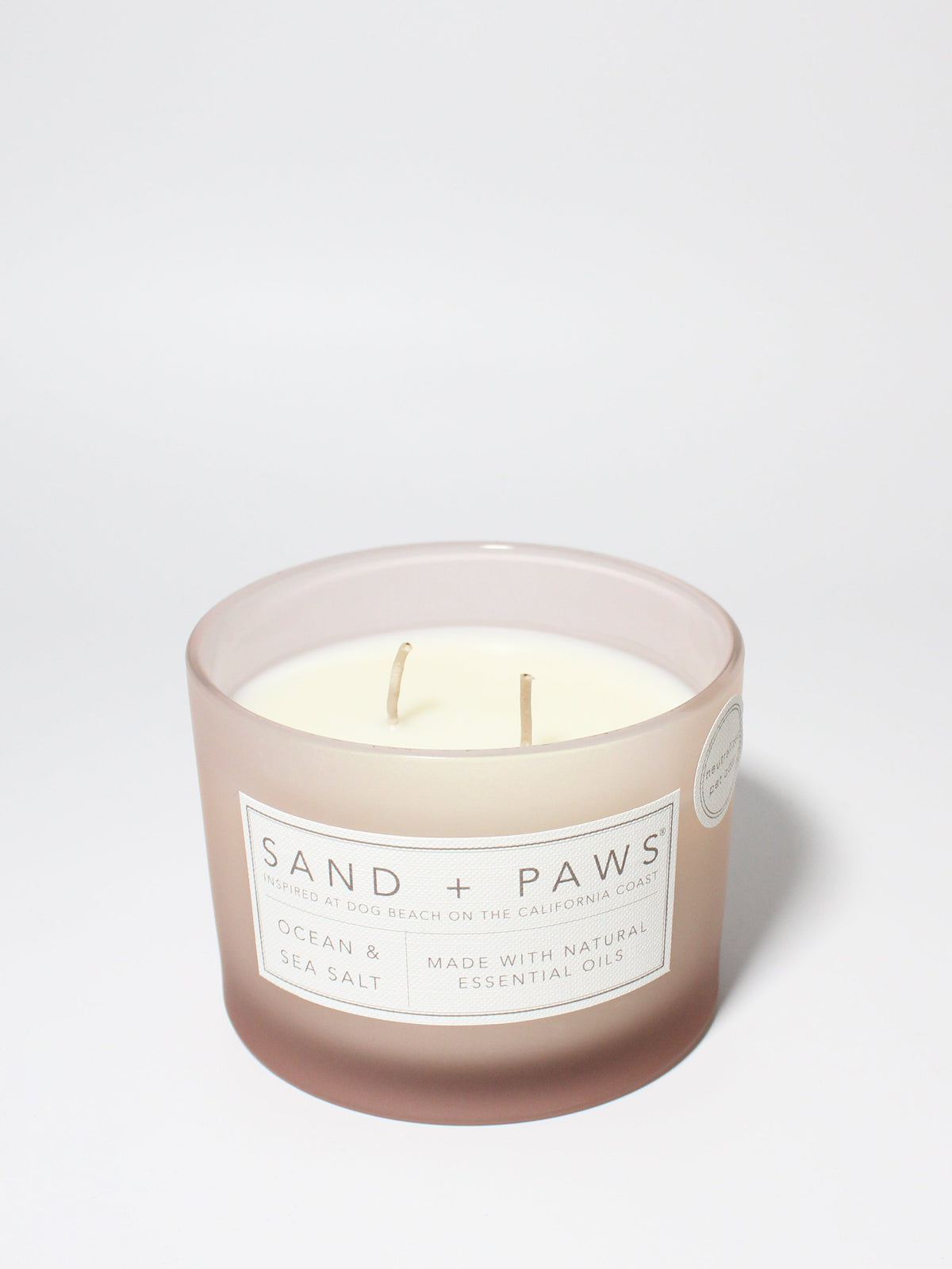 Luxurious Sand + Paws Ocean & Sea Salt 12 oz scented candle