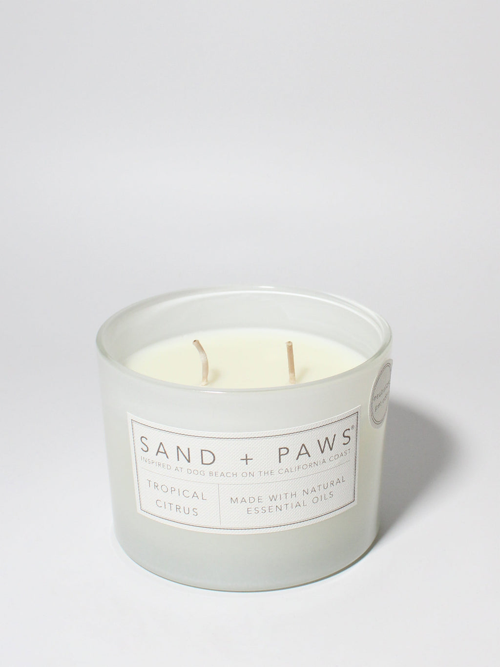 Luxurious Sand + Paws Tropical Citrus 12 oz scented candle