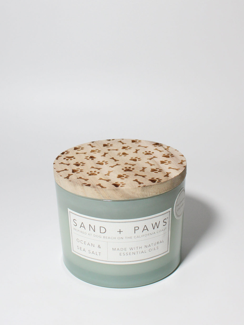Luxurious Sand + Paws Ocean & Sea Salt 12 oz scented candle