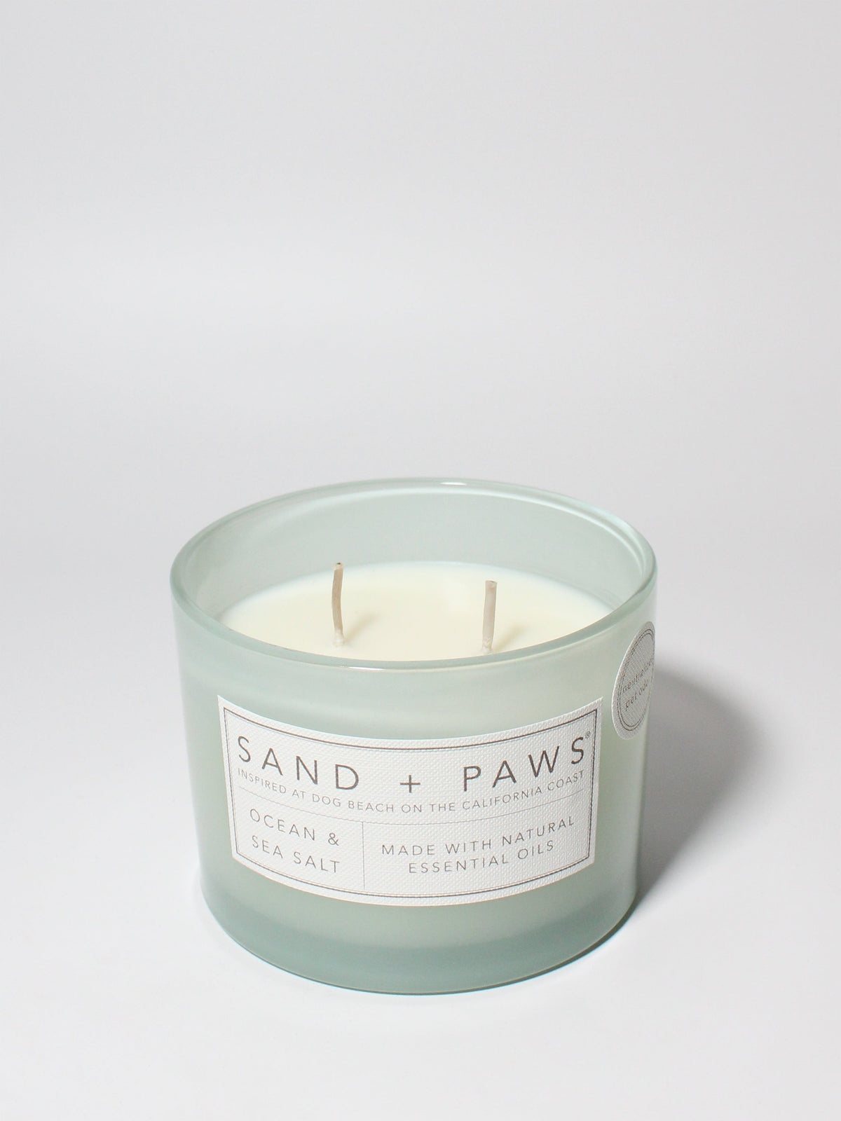 Luxurious Sand + Paws Ocean & Sea Salt 12 oz scented candle