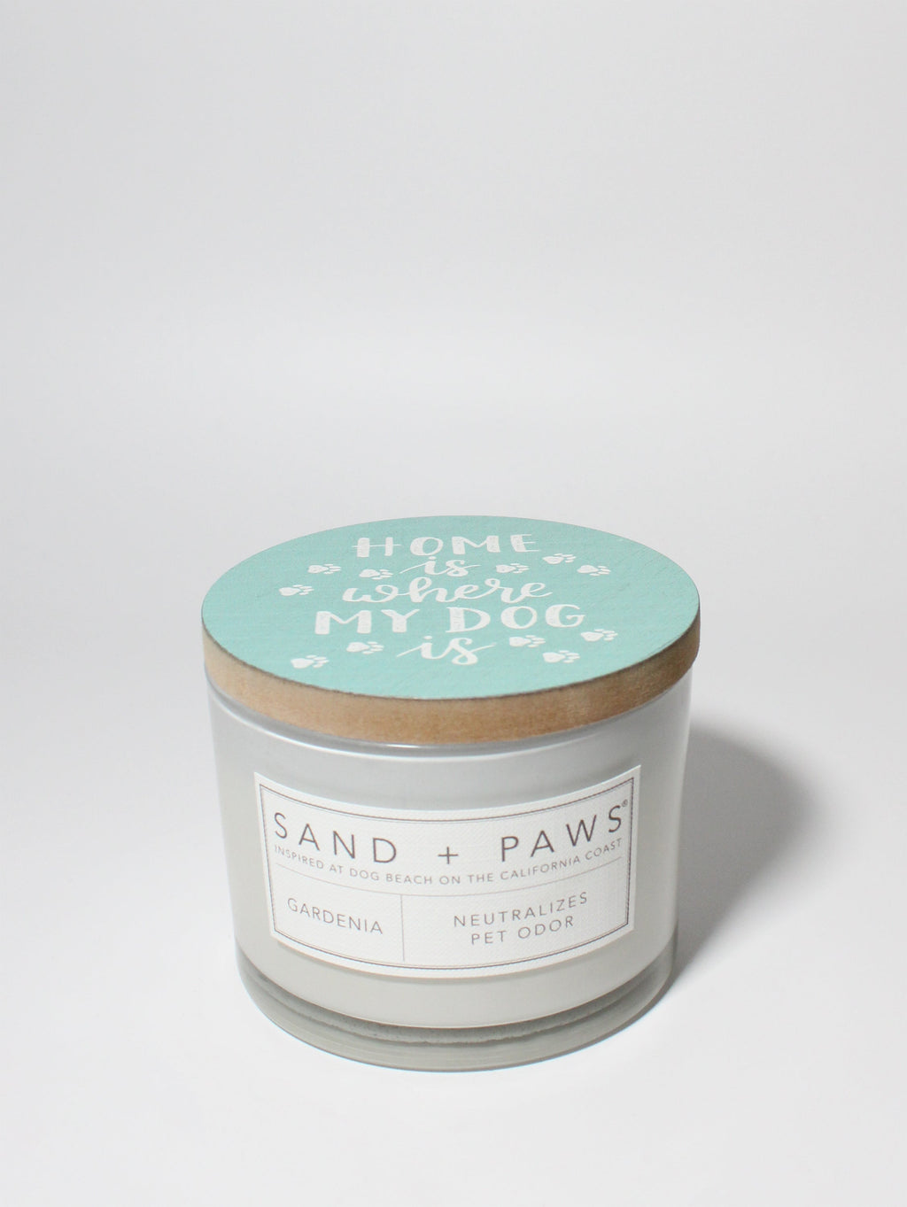 Luxurious Sand + Paws Gardenia 12 oz scented candle