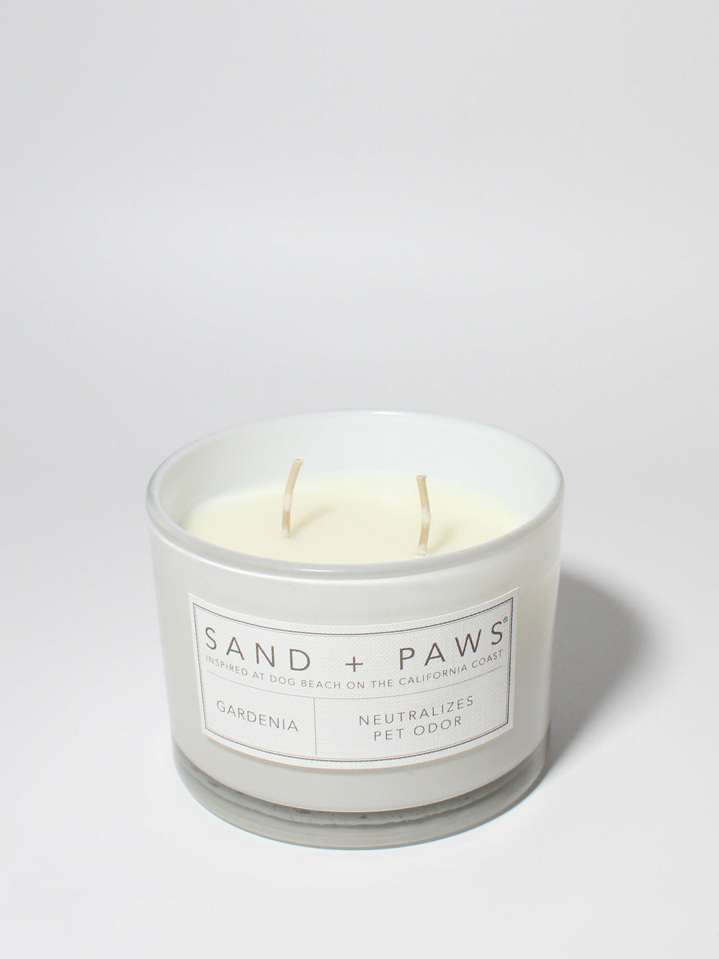 Luxurious Sand + Paws Gardenia 12 oz scented candle
