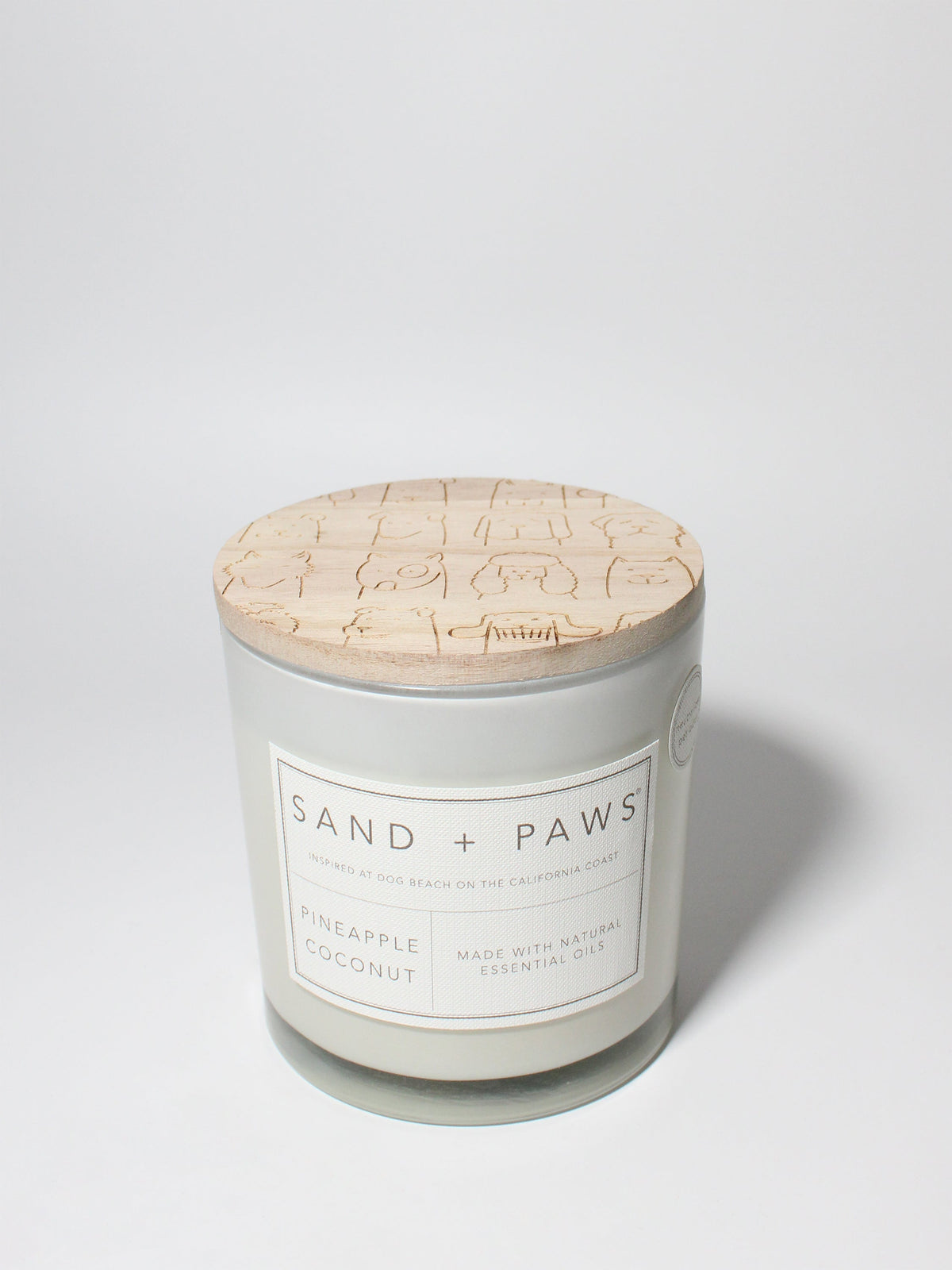 Luxurious Sand + Paws Pineapple Coconut 21 oz scented candle