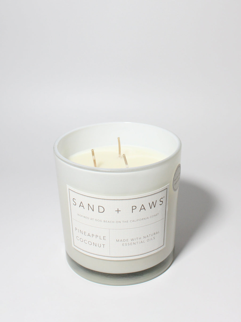 Luxurious Sand + Paws Pineapple Coconut 21 oz scented candle