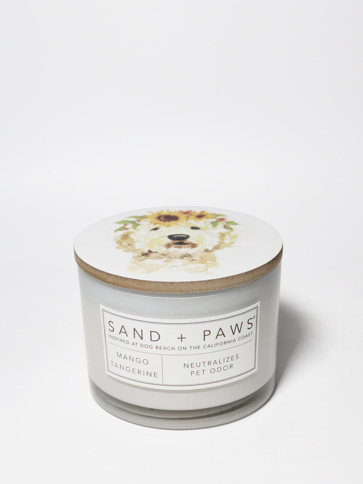 Luxurious Sand + Paws Mango Tangerine 12 oz scented candle