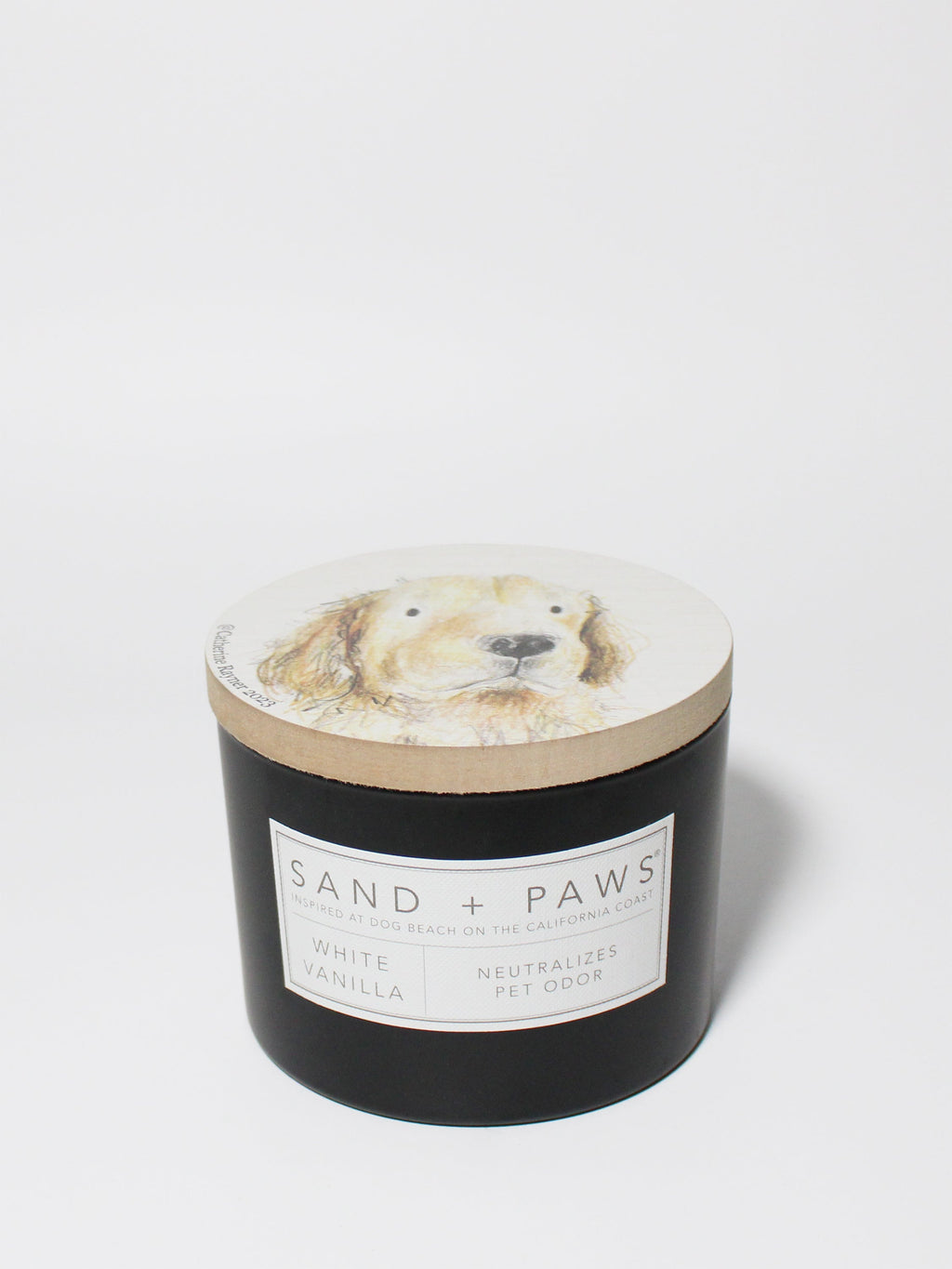 Luxurious Sand + Paws White Vanilla 12 oz scented candle