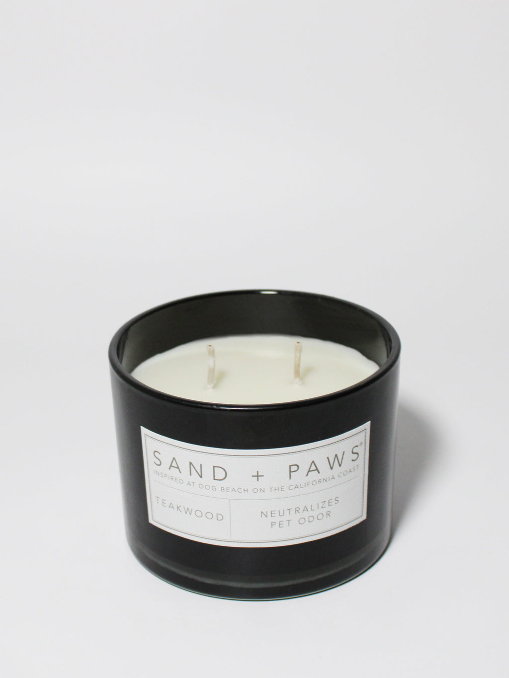 Luxurious Sand + Paws Teakwood 12 oz scented candle