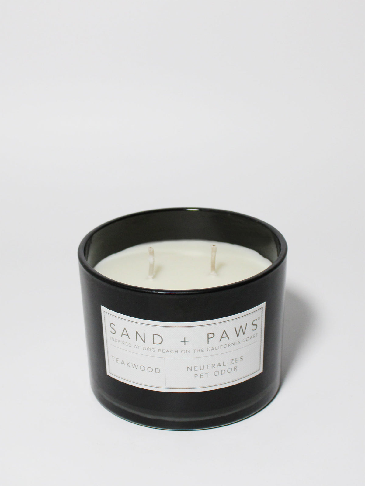 Luxurious Sand + Paws Teakwood 12 oz scented candle
