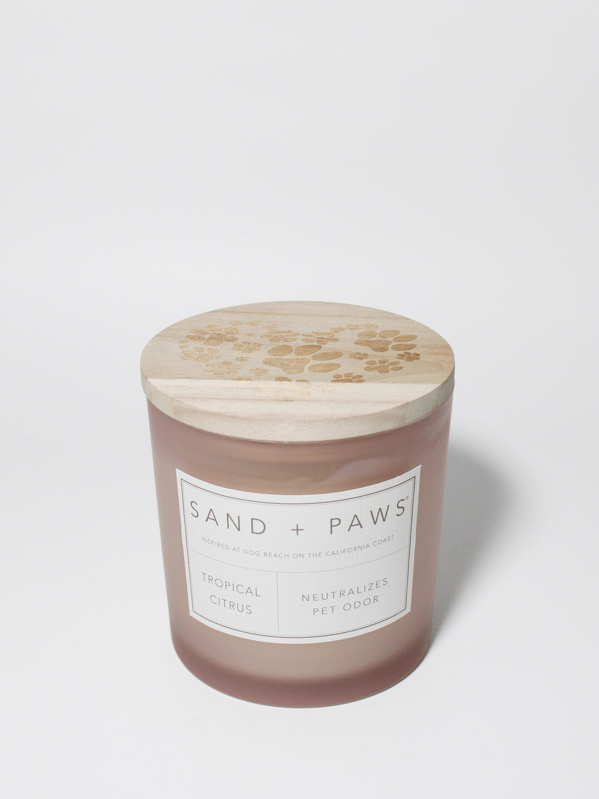 Luxurious Sand + Paws Tropical Citrus 21 oz scented candle