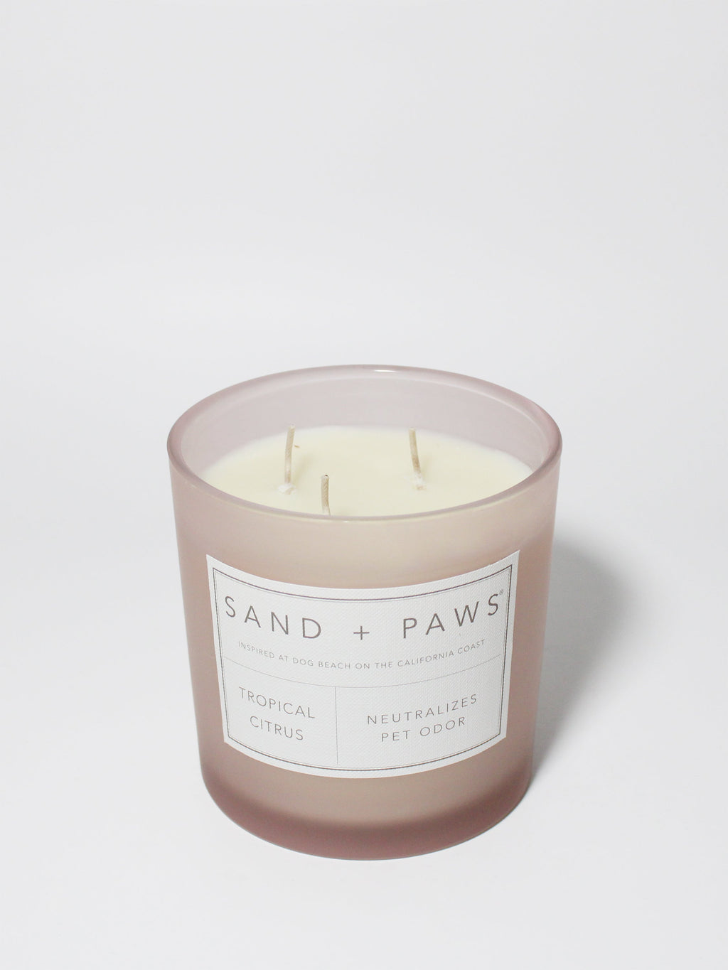 Luxurious Sand + Paws Tropical Citrus 21 oz scented candle
