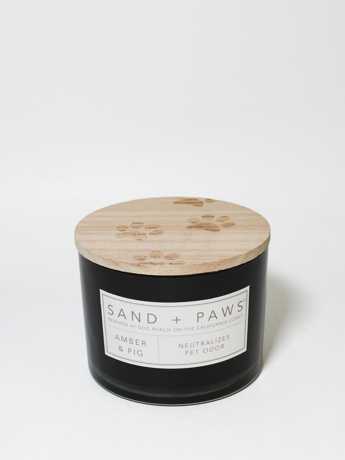 Luxurious Sand + Paws Amber & Fig 12 oz scented candle