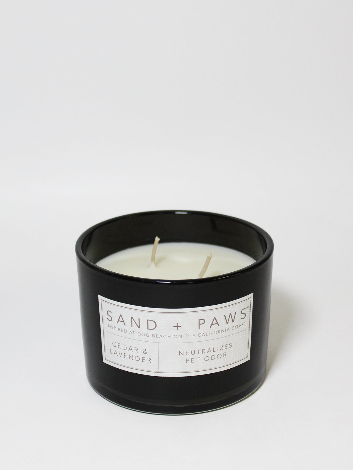 Luxurious Sand + Paws Cedar & Lavender 12 oz scented candle