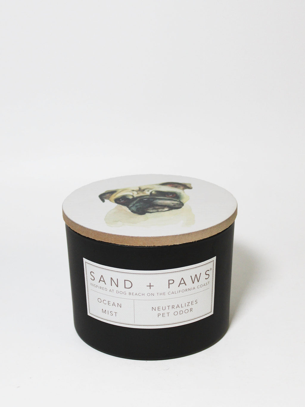 Luxurious Sand + Paws Ocean Mist 12 oz scented candle