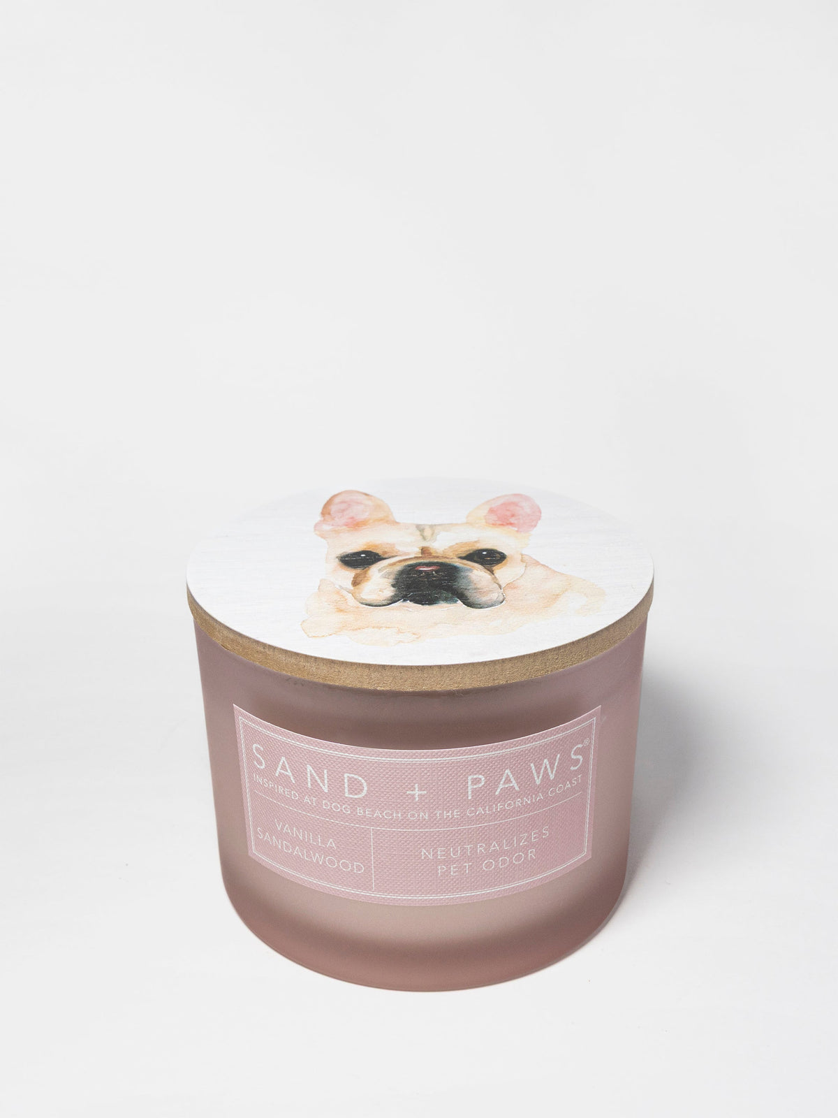 Luxurious Sand + Paws Vanilla Sandalwood 12 oz scented candle