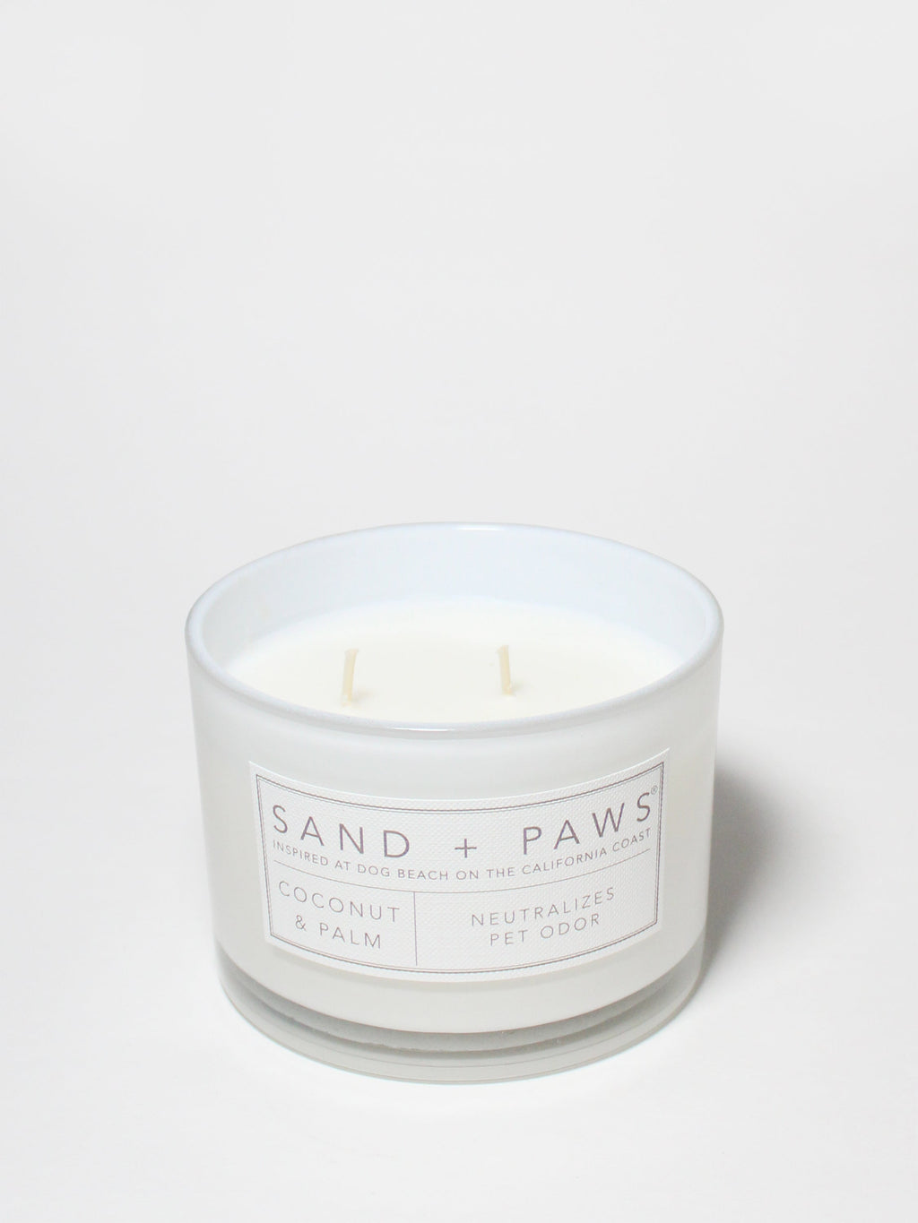 Luxurious Sand + Paws Coconut & Palm 12 oz scented candle