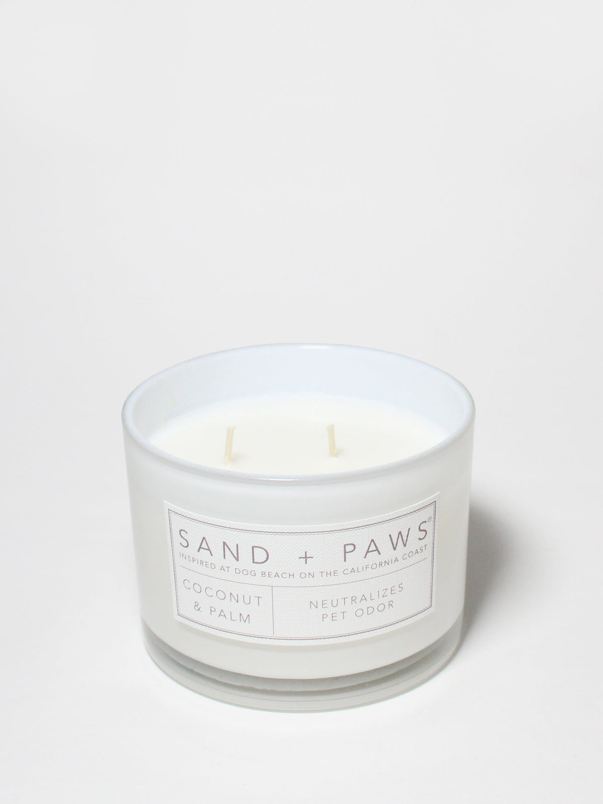 Luxurious Sand + Paws Coconut & Palm 12 oz scented candle