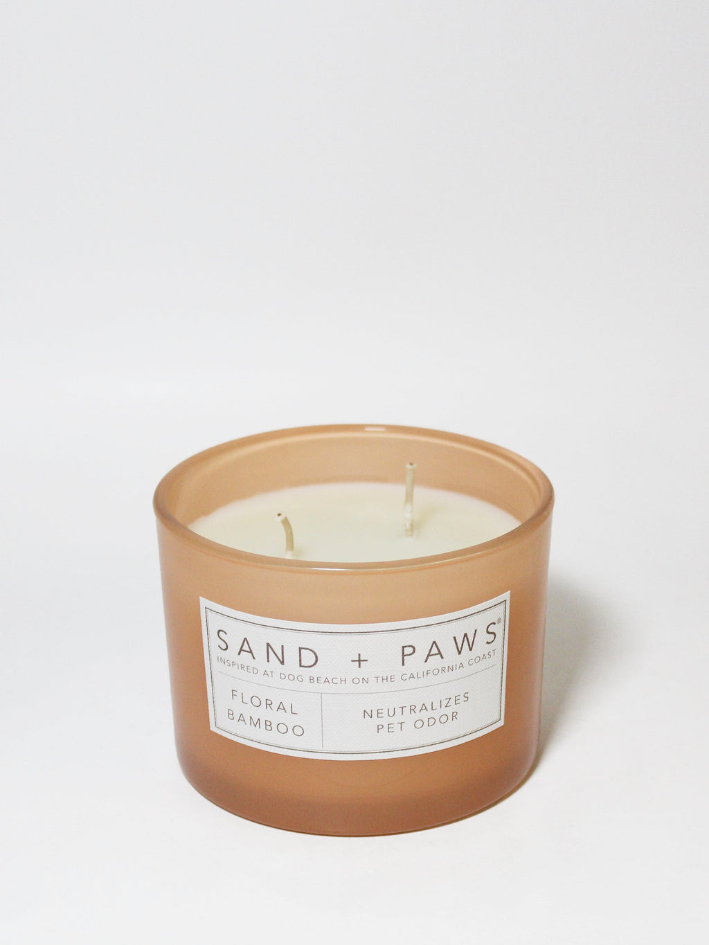 Luxurious Sand + Paws Floral Bamboo 12 oz scented candle