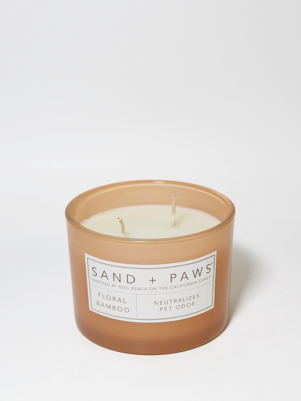 Luxurious Sand + Paws Floral Bamboo 12 oz scented candle