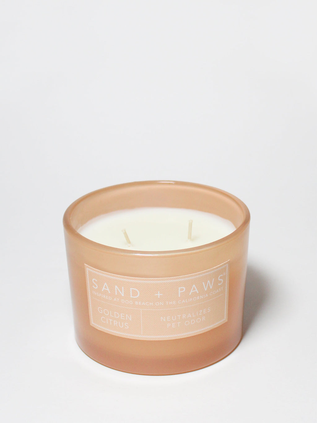 Luxurious Sand + Paws Golden Citrus 12 oz scented candle
