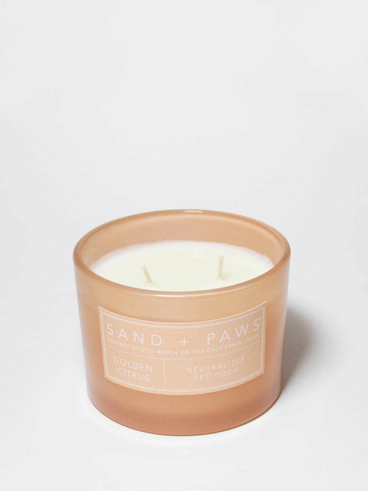 Luxurious Sand + Paws Golden Citrus 12 oz scented candle