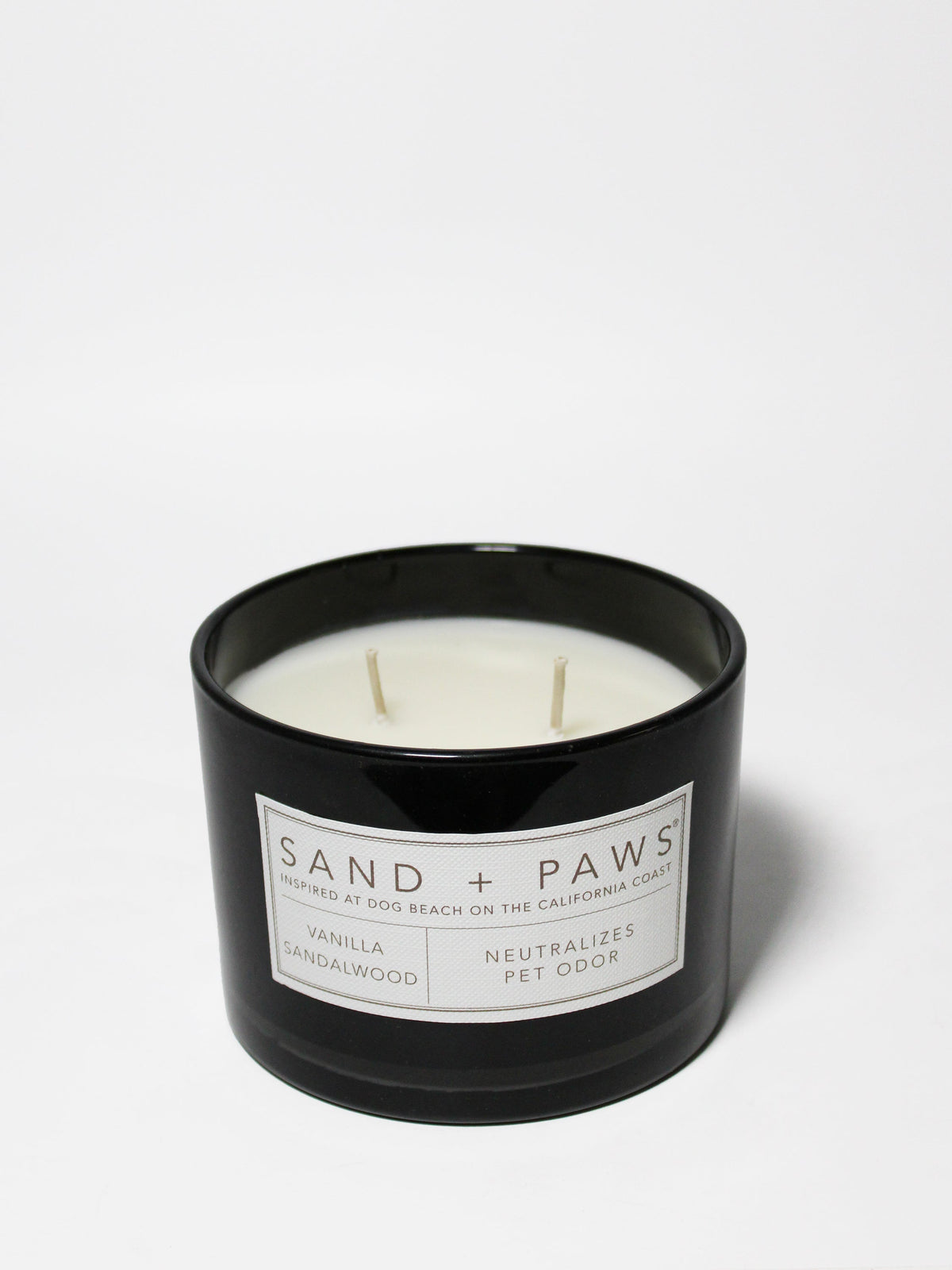 Luxurious Sand + Paws Vanilla Sandalwood 12 oz scented candle