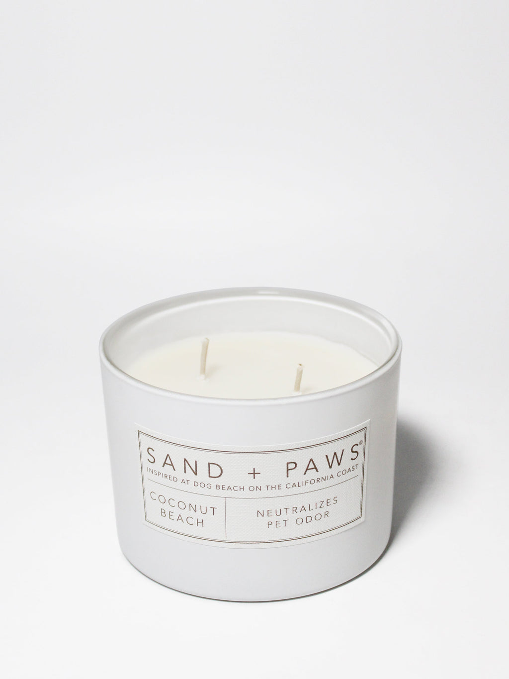 Luxurious Sand + Paws Coconut Beach 12 oz scented candle