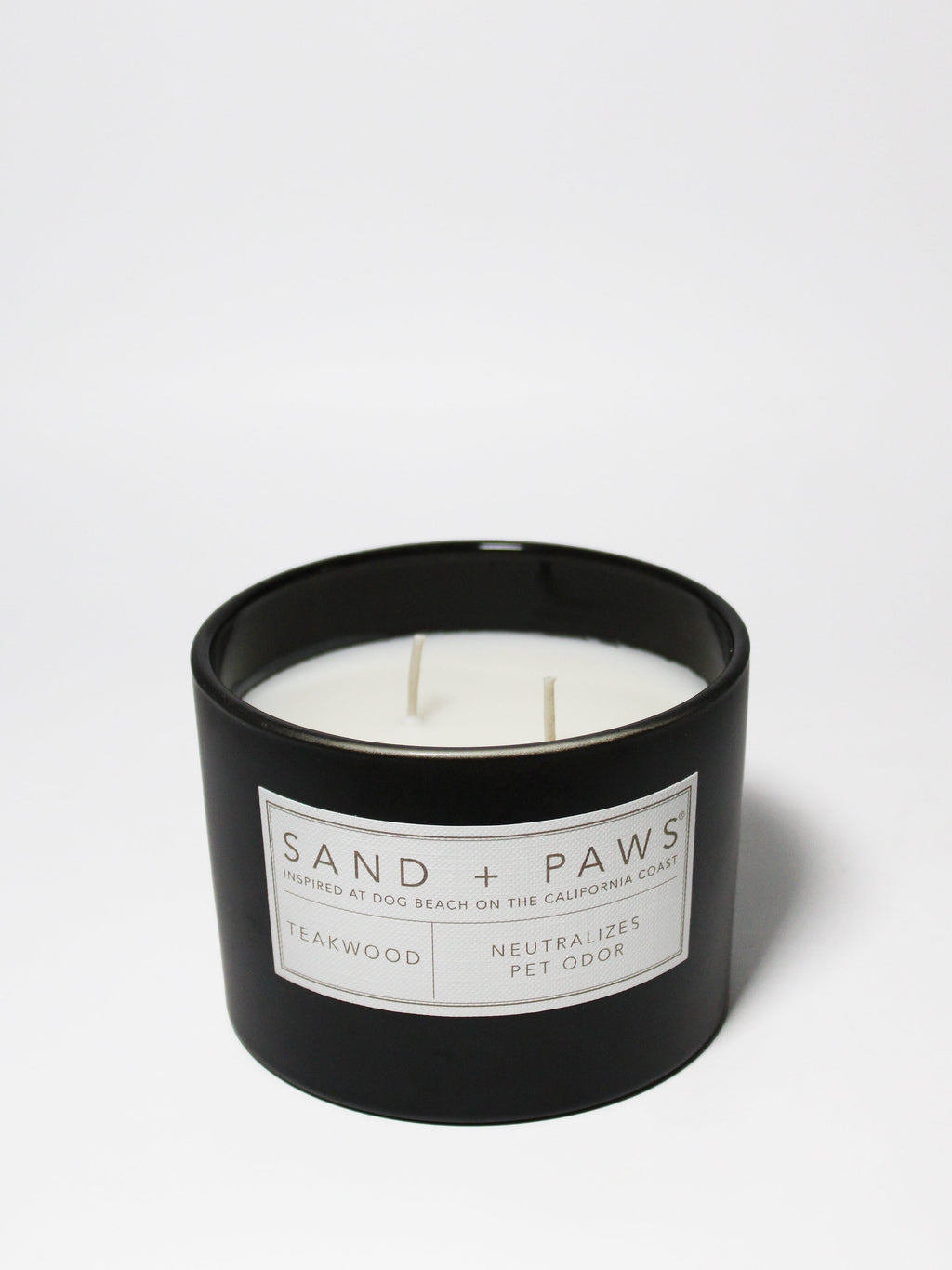 Luxurious Sand + Paws Teakwood 12 oz scented candle