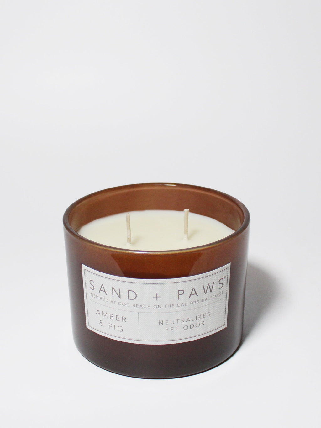 Luxurious Sand + Paws Amber & Fig 12 oz scented candle