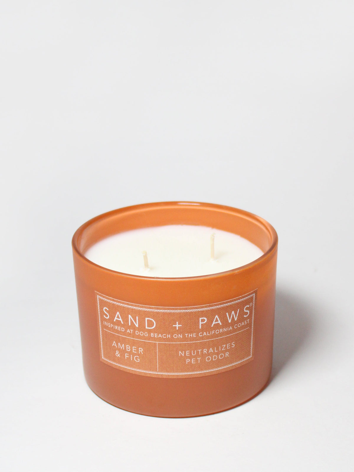Luxurious Sand + Paws Amber & Fig 12 oz scented candle