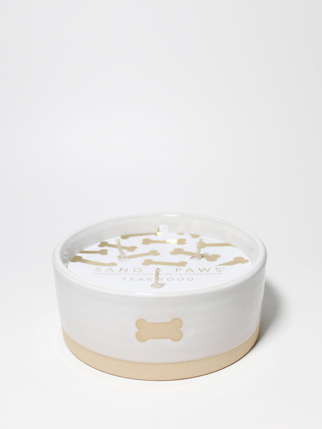 Luxurious Sand + Paws Teakwood 12 oz scented candle