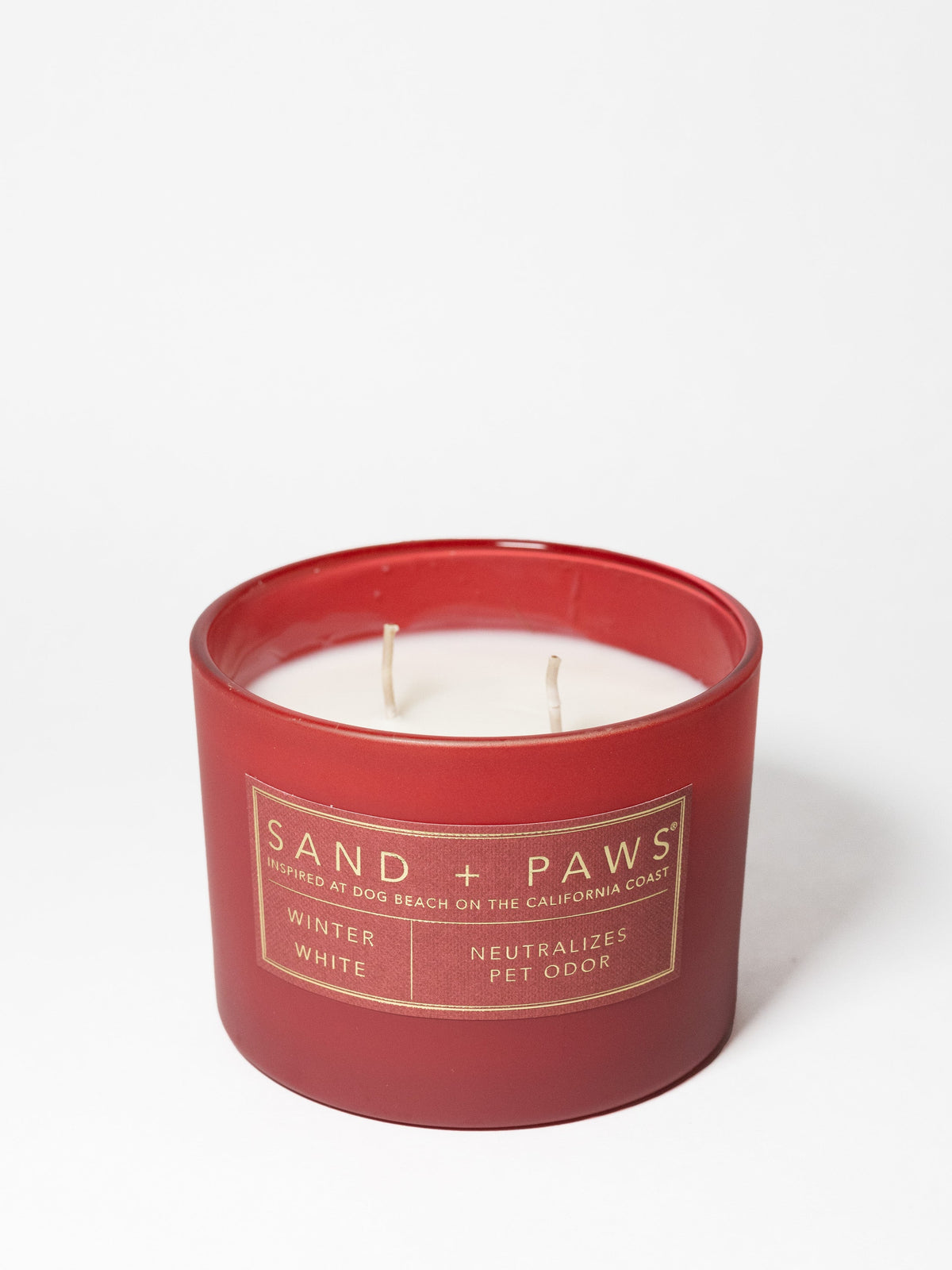 Luxurious Sand + Paws Winter White 12 oz scented candle