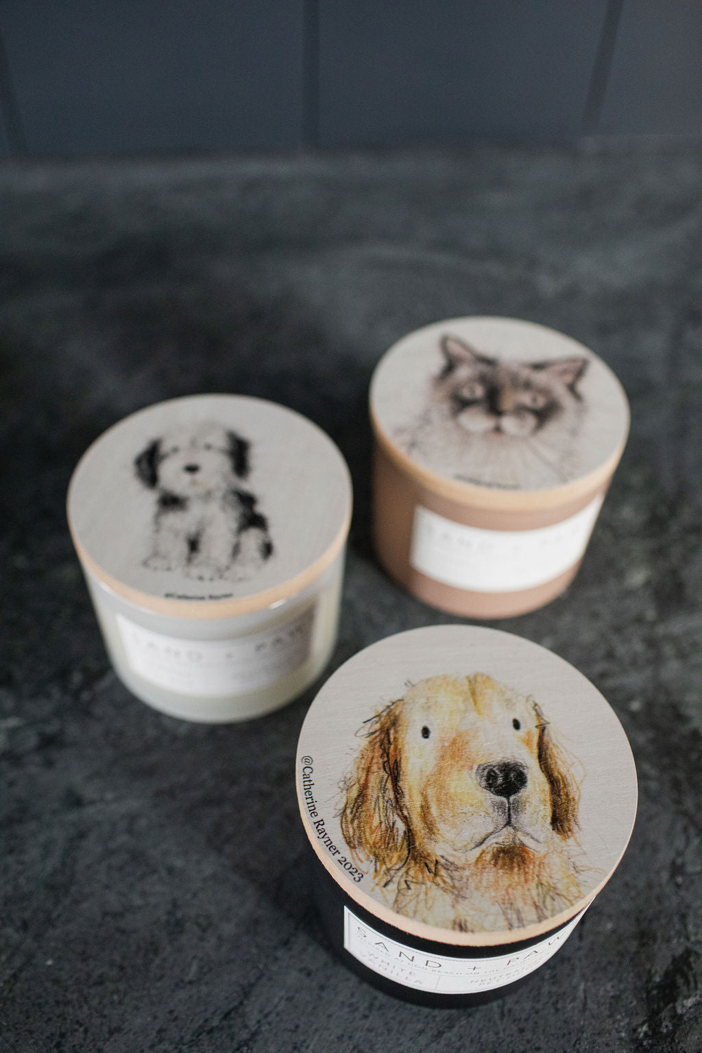 Luxurious Sand + Paws White Vanilla 12 oz scented candle