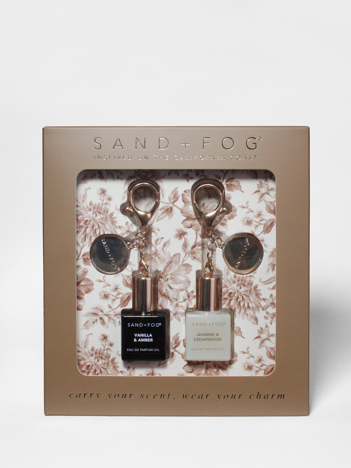 Curated Bag Charm Perfume Oil Rollerball Set - Vanilla & Amber + Jasmine & Cedarwood
