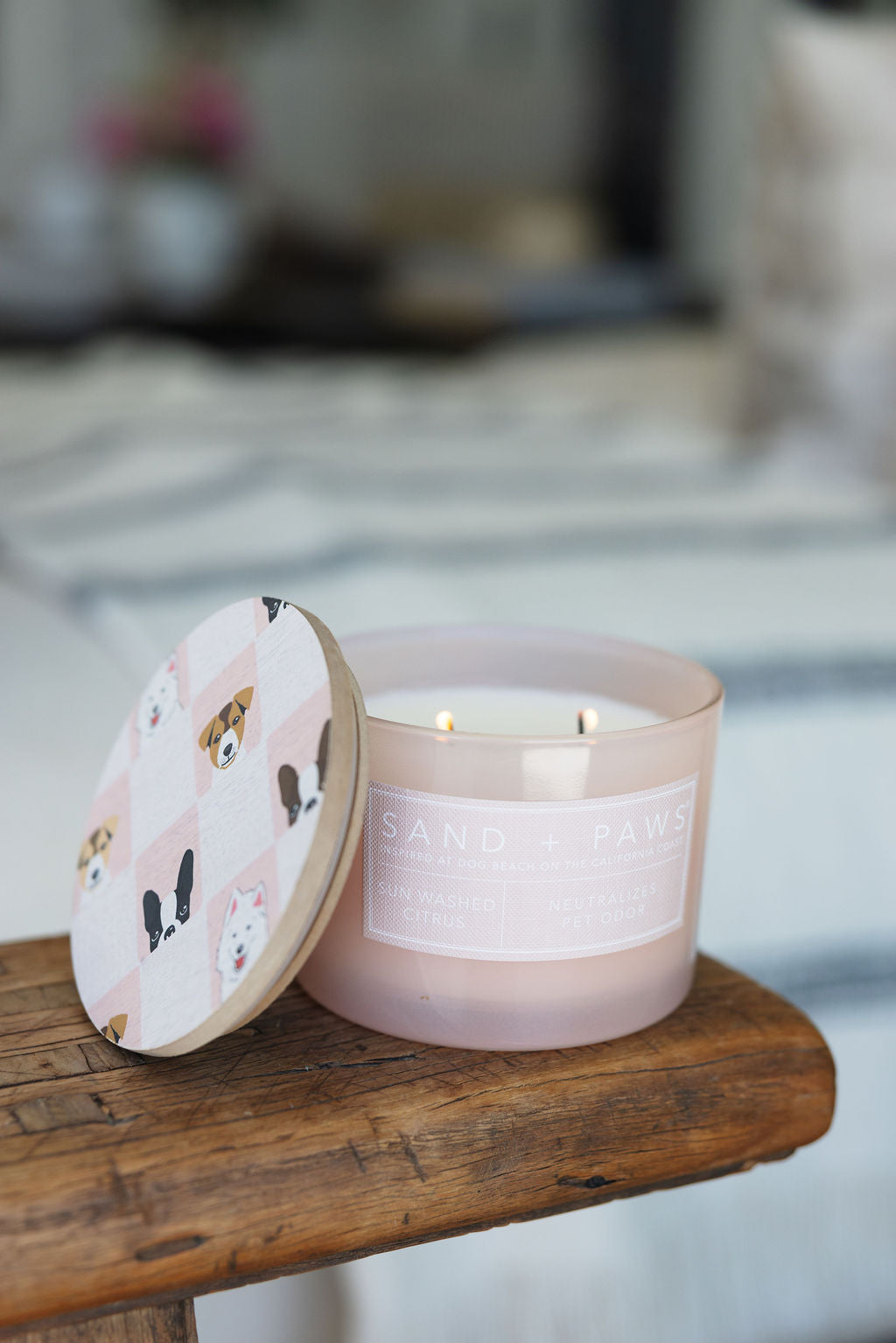 Luxurious Sand + Paws Sun Washed Citrus 12 oz scented candle