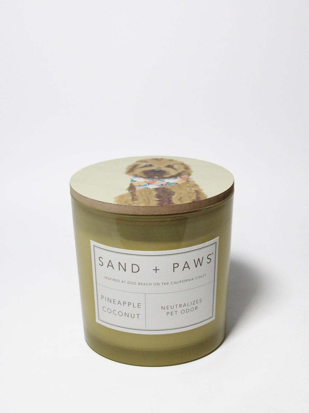 Luxurious Sand + Paws Pineapple Coconut 21 oz scented candle