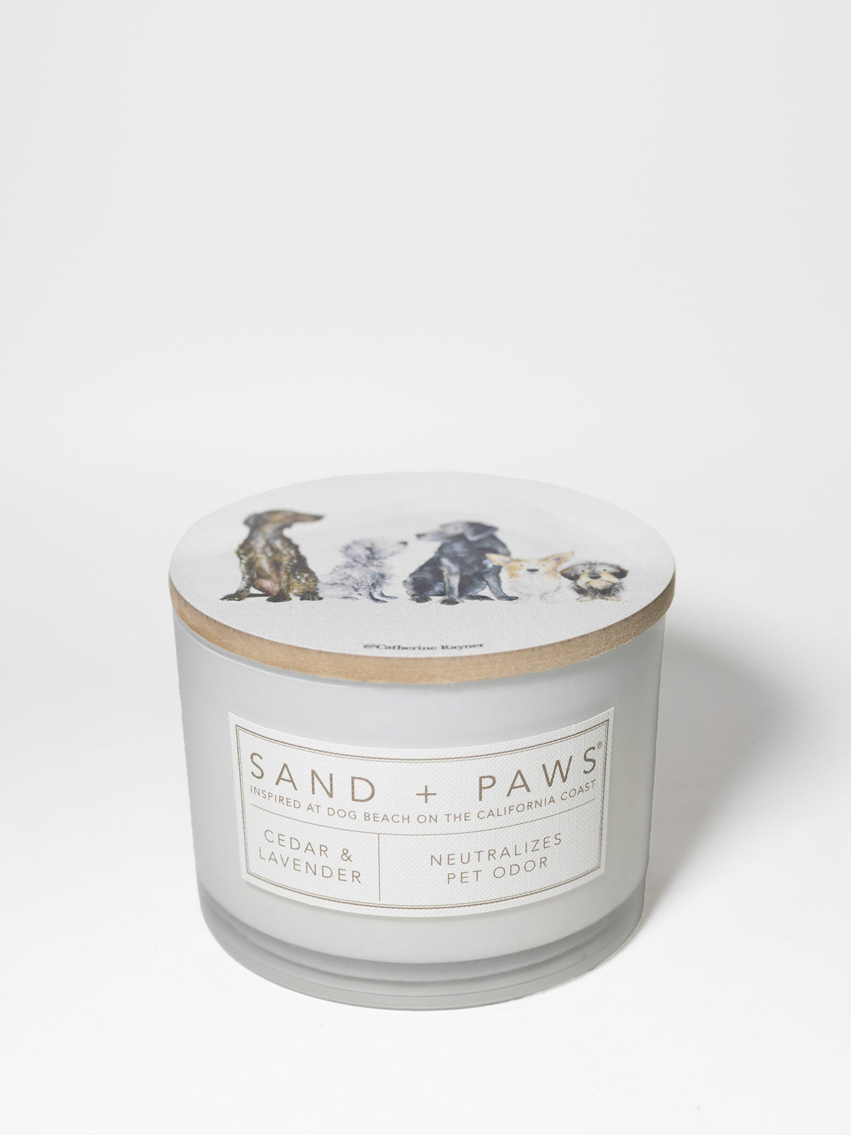 Luxurious Sand + Paws Cedar & Lavender 12 oz scented candle