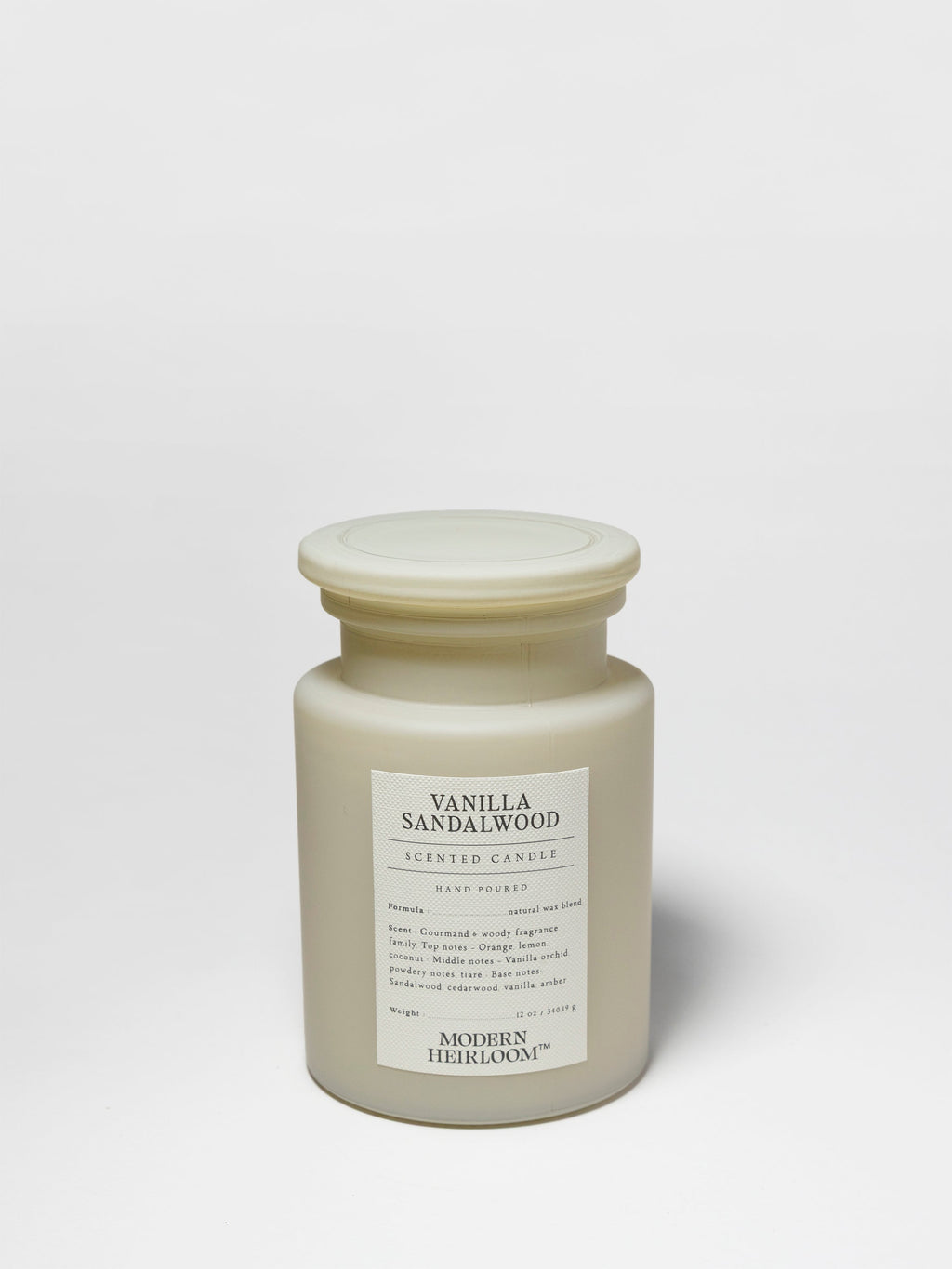 Luxurious Vanilla Sandalwood 12 oz scented candle