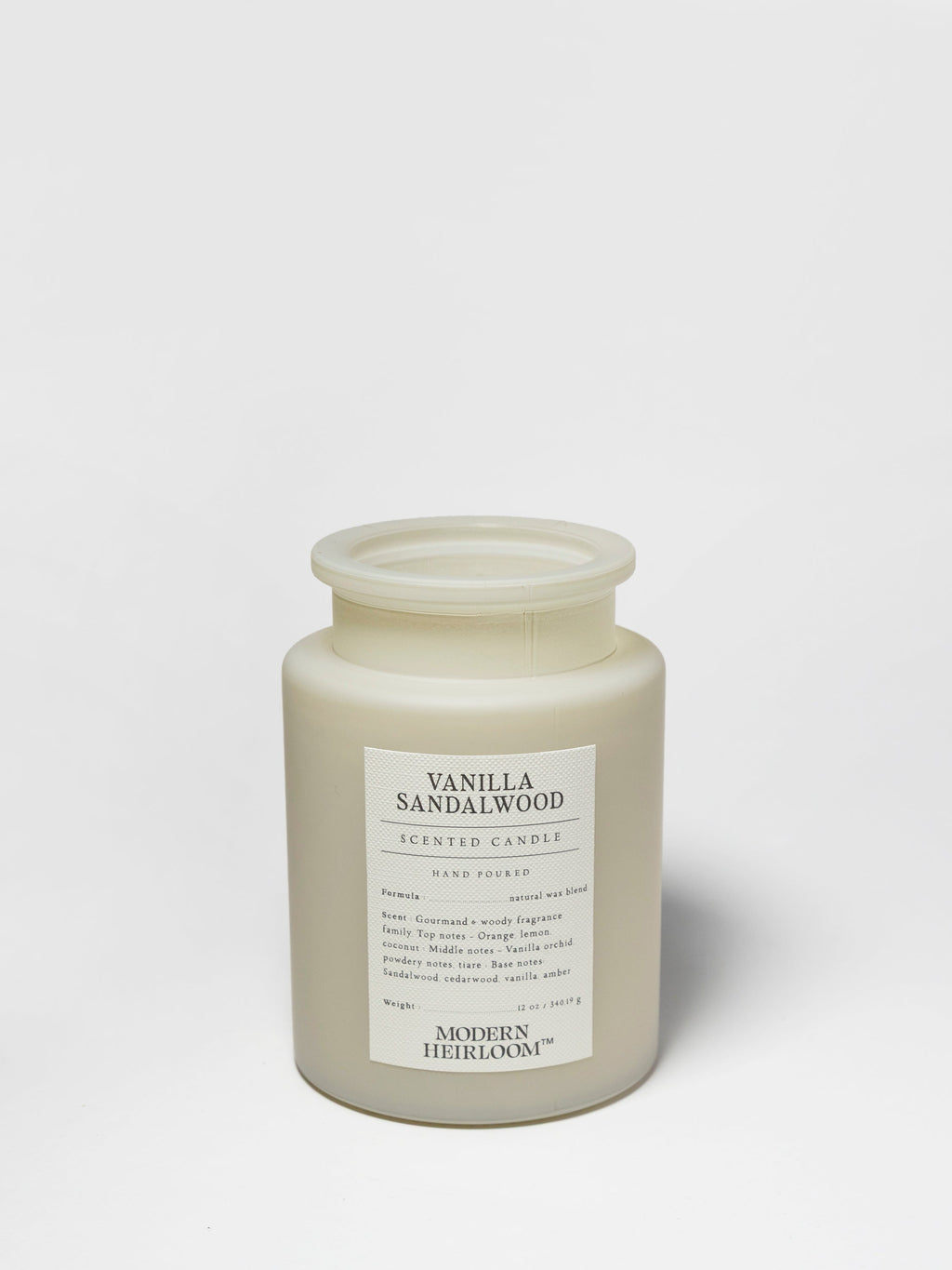 Luxurious Vanilla Sandalwood 12 oz scented candle