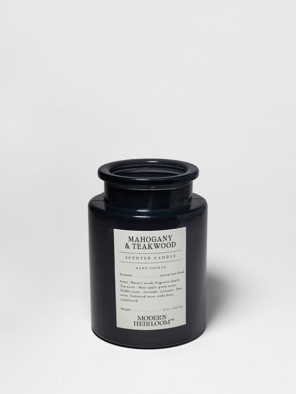 Luxurious Mahogany & Teakwood 12 oz scented candle