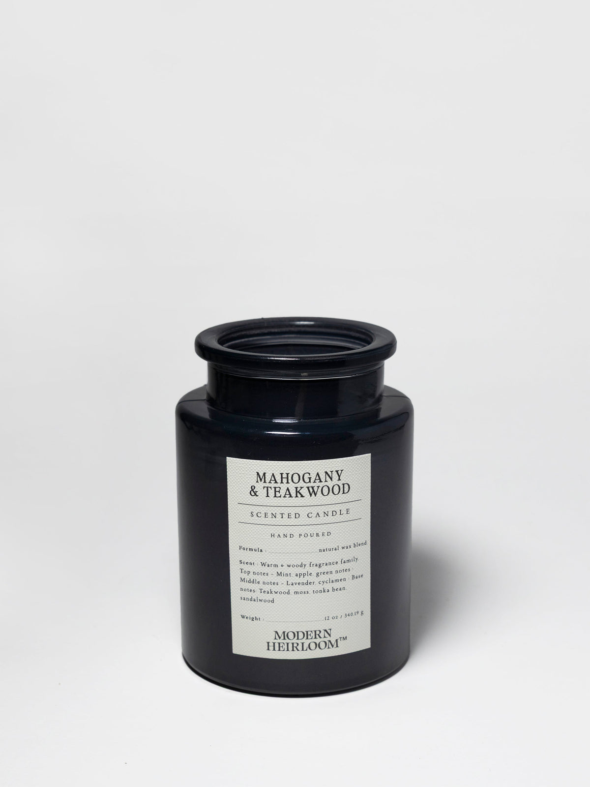 Luxurious Mahogany & Teakwood 12 oz scented candle