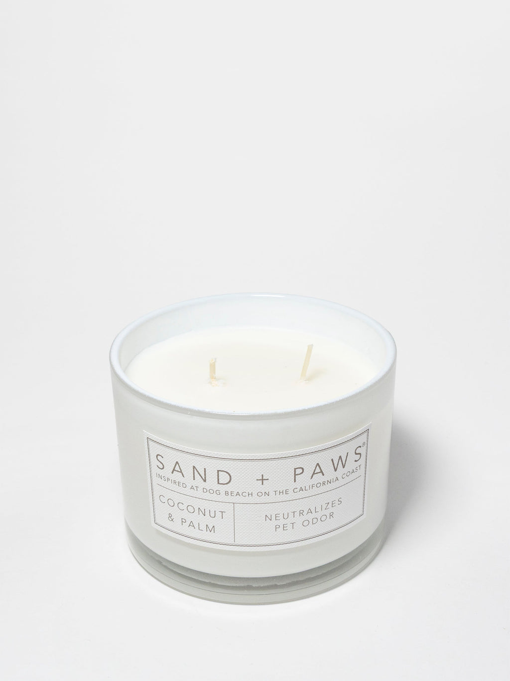 Luxurious Sand + Paws Coconut & Palm 12 oz scented candle