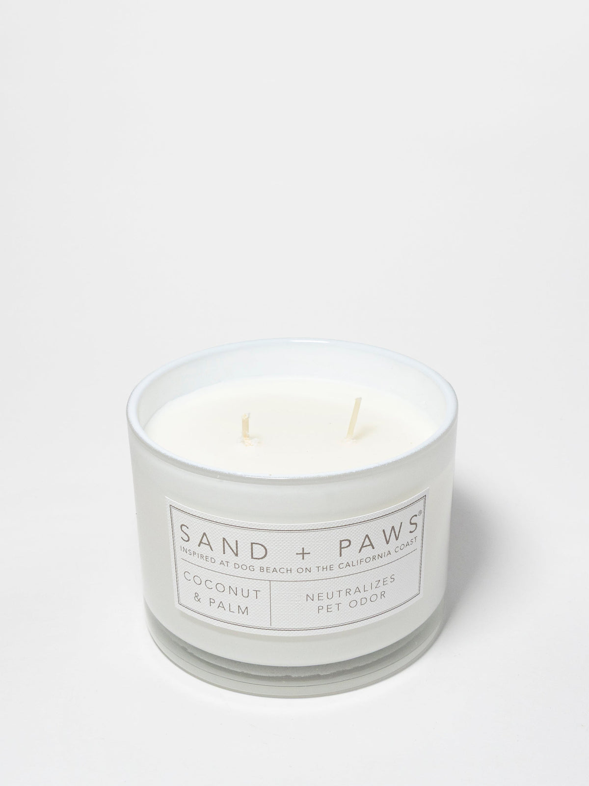 Luxurious Sand + Paws Coconut & Palm 12 oz scented candle