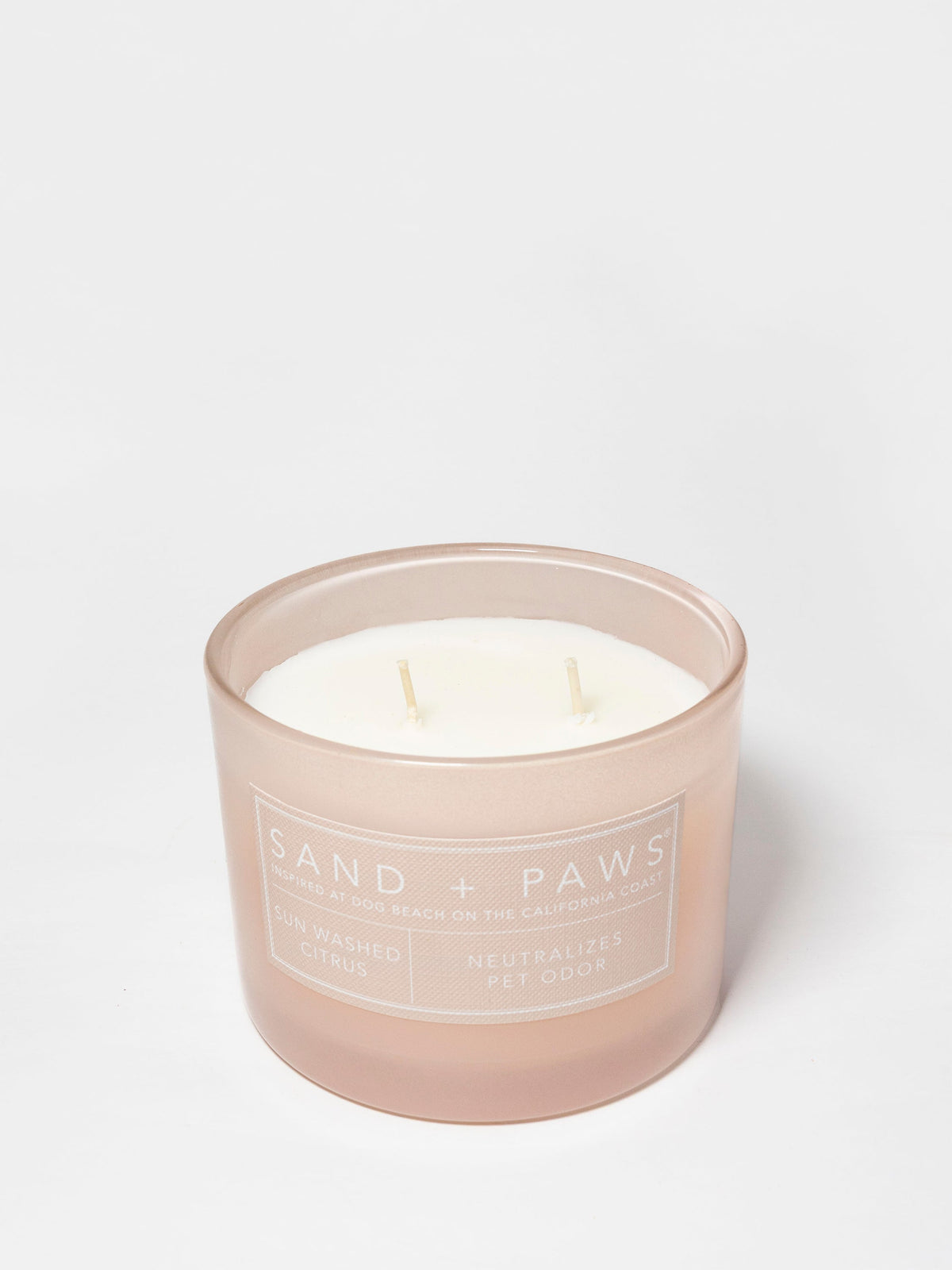 Luxurious Sand + Paws Sun Washed Citrus 12 oz scented candle
