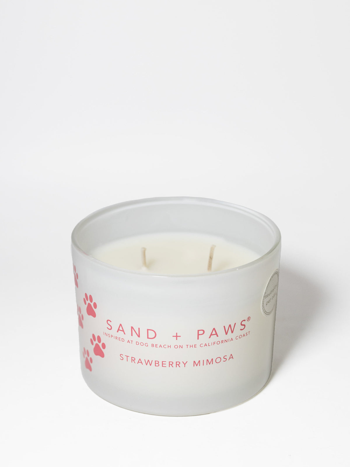 Luxurious Sand + Paws Strawberry Mimosa 12 oz scented candle