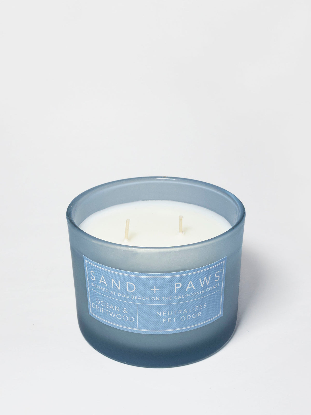 Luxurious Sand + Paws Ocean & Driftwood 12 oz scented candle