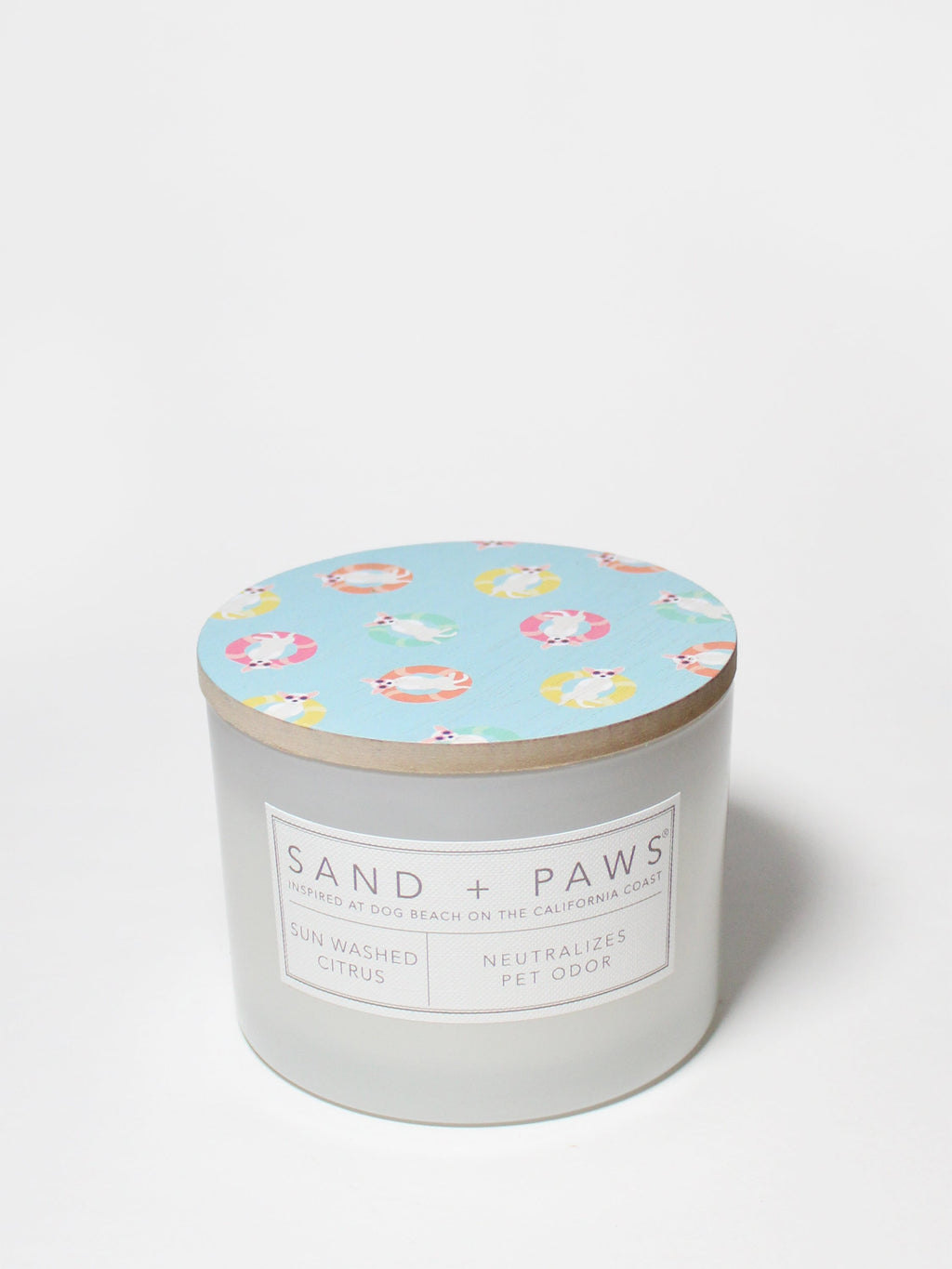 Luxurious Sand + Paws Sun Washed Citrus 12 oz scented candle
