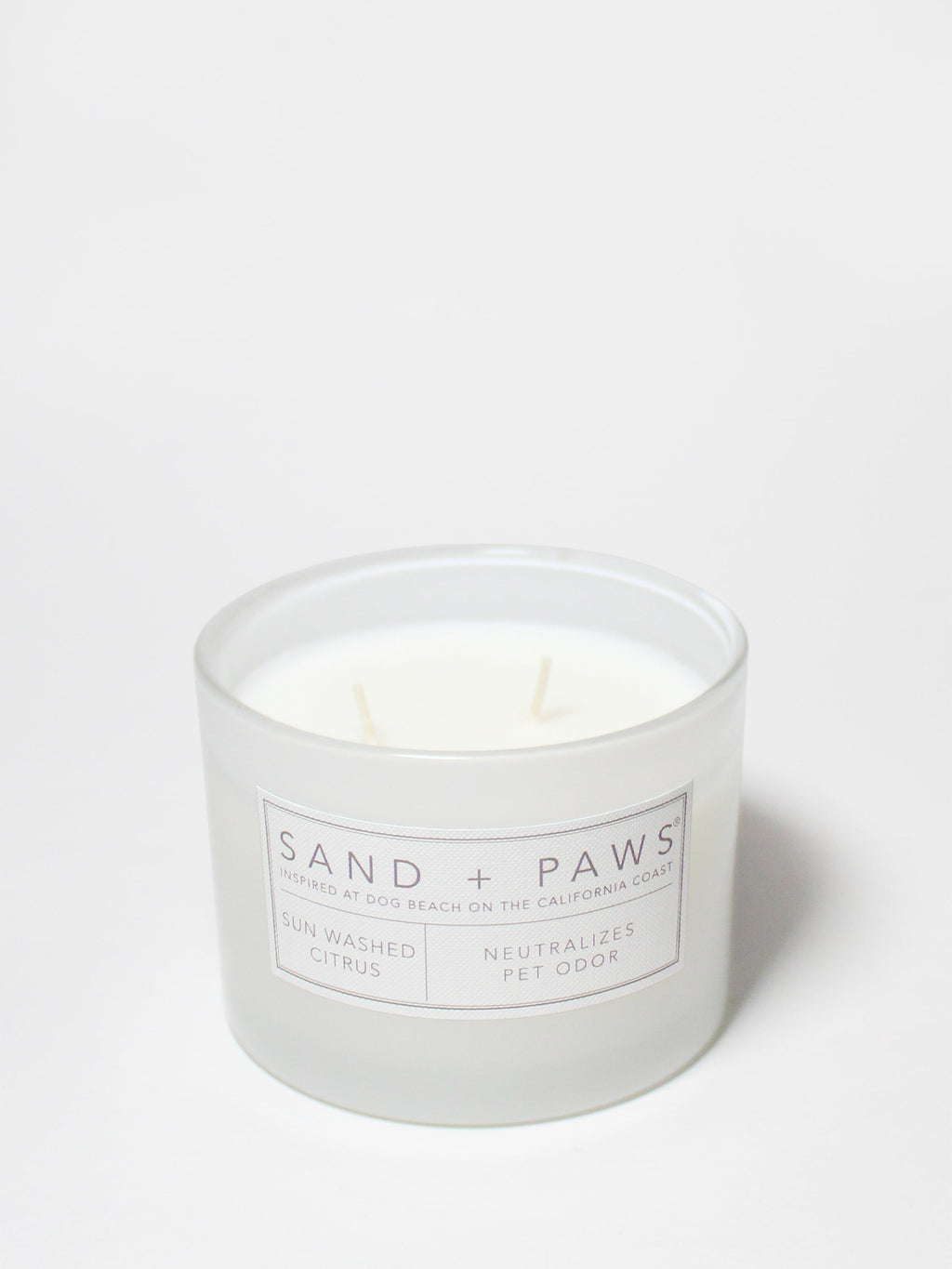 Luxurious Sand + Paws Sun Washed Citrus 12 oz scented candle