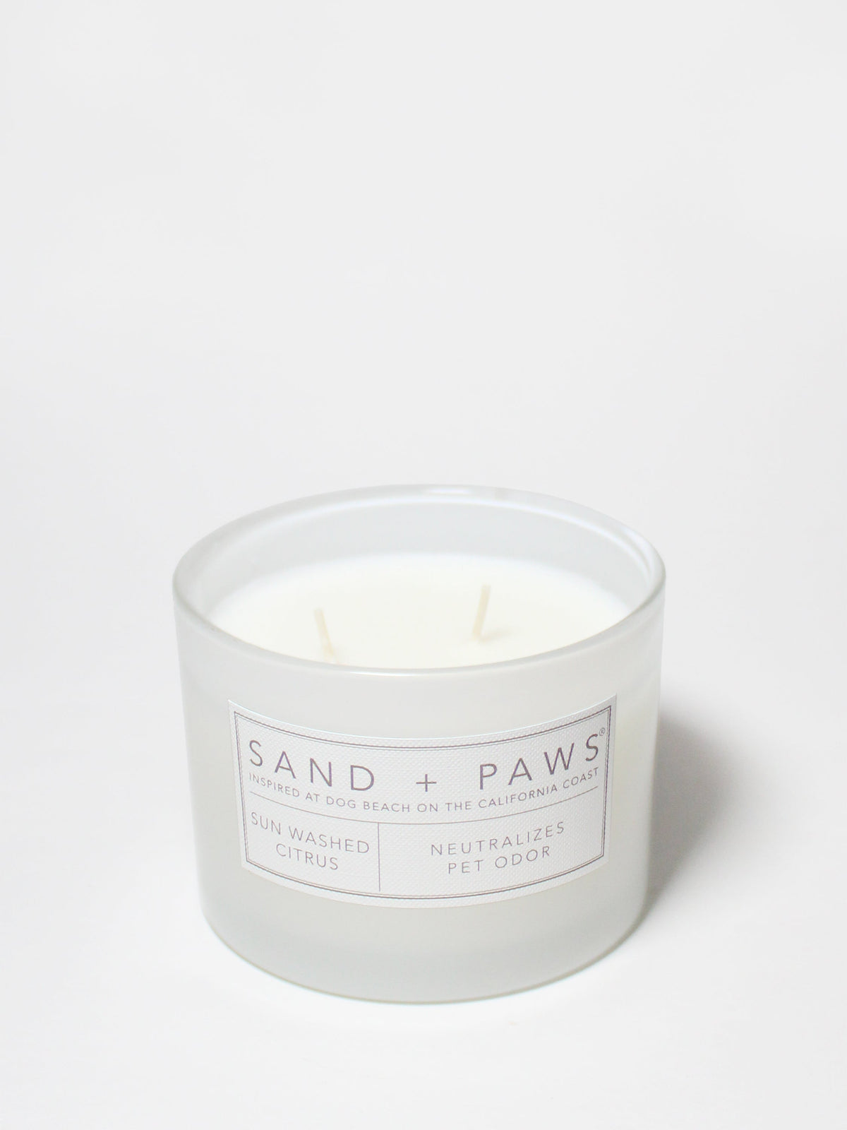 Luxurious Sand + Paws Sun Washed Citrus 12 oz scented candle